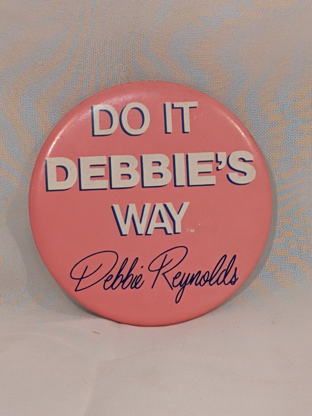 Vintage Debbie Reynolds Do It Debbie’s Way Pinback Button 1980s Fitness
